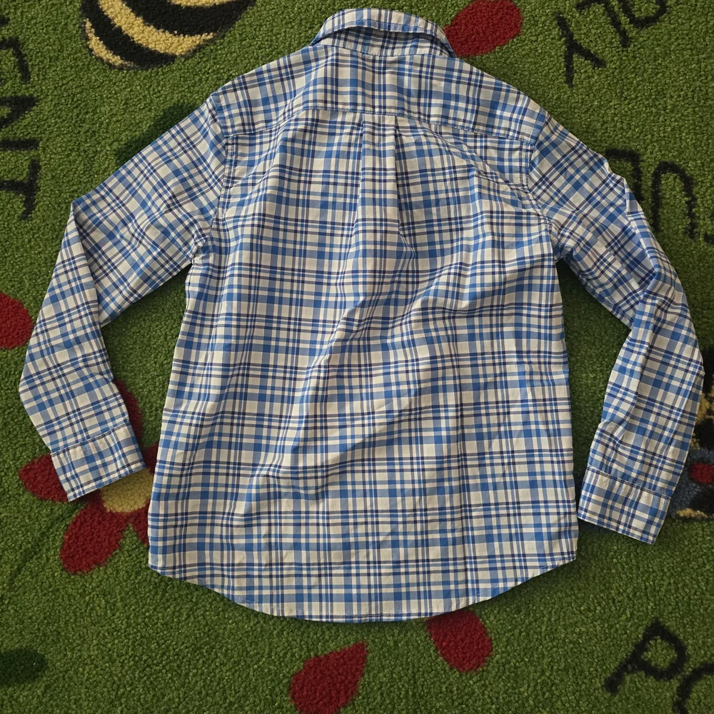 Vineyard Vines Kids Blue and White Plaid Button Down Shirt